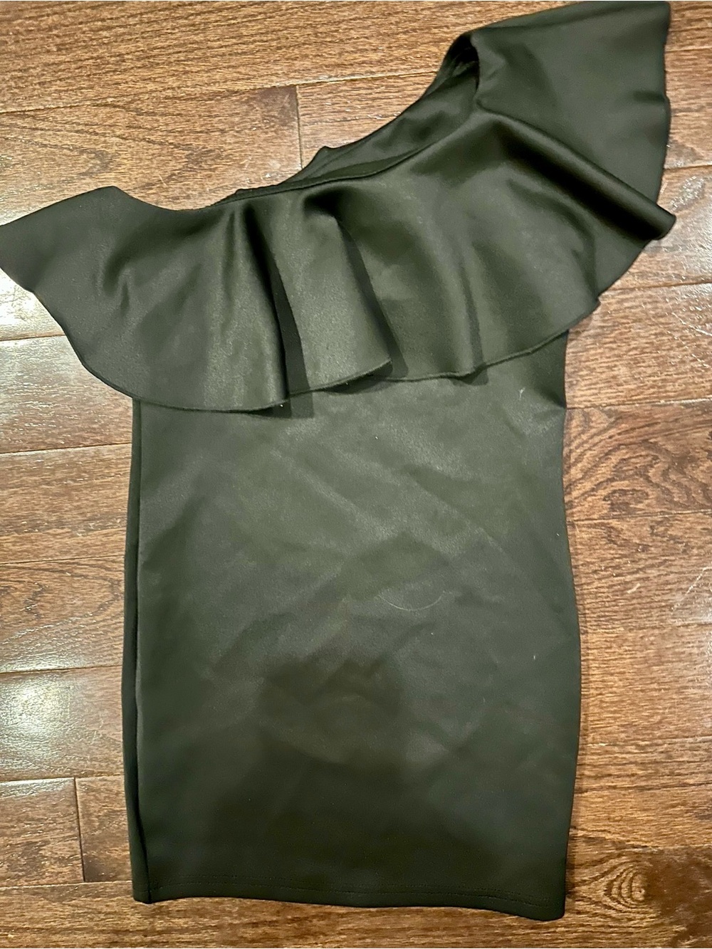 Girls Size 10 Black One Shoulder Ruffle Dress Party Special Occasion